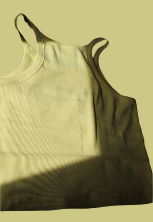 Evolve Through the Growing Pains – Embroidered Cotton Rib Tank Top